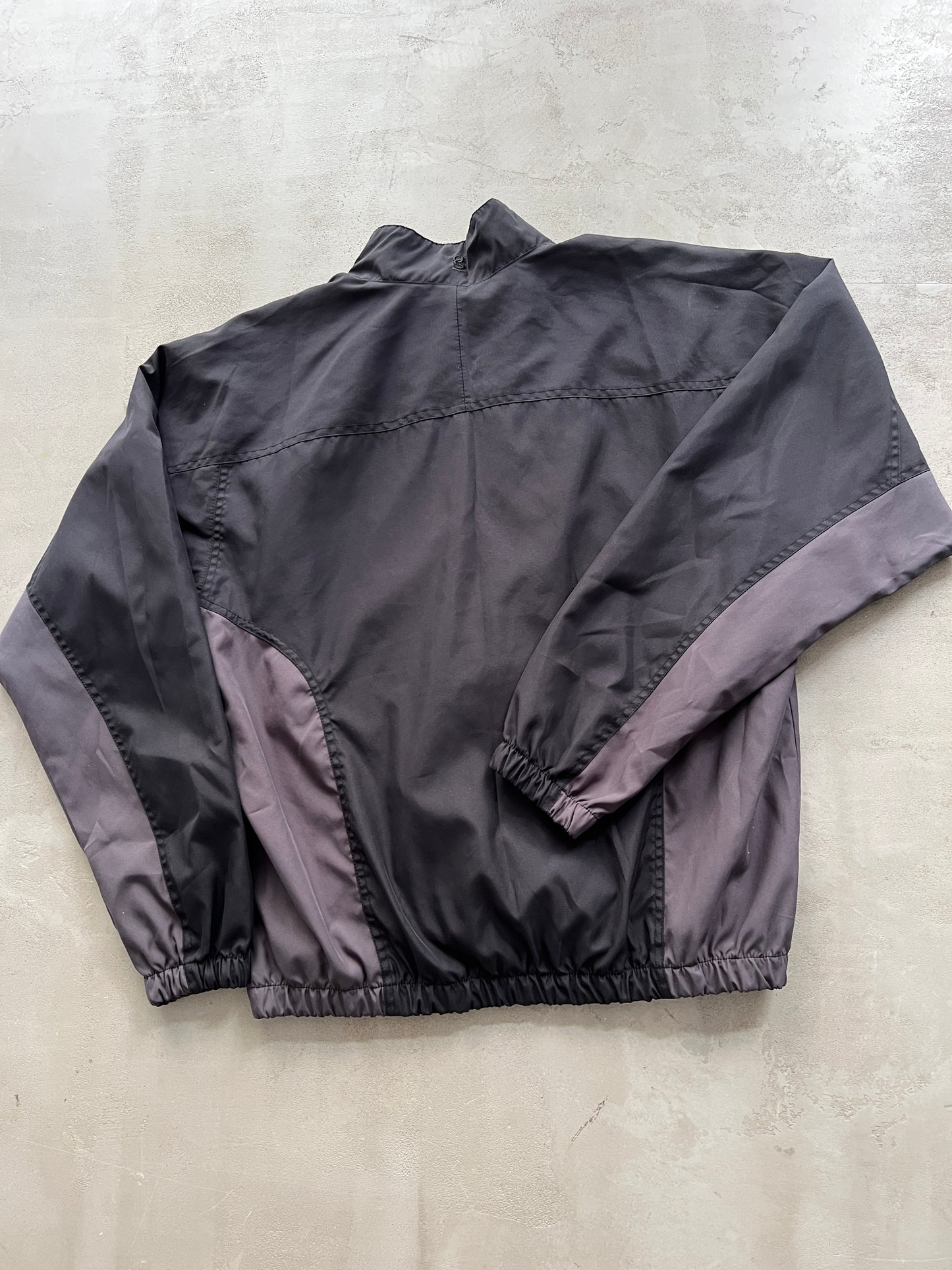 BLACK/GREY BMW TRACK JACKET - 1990S - L/M