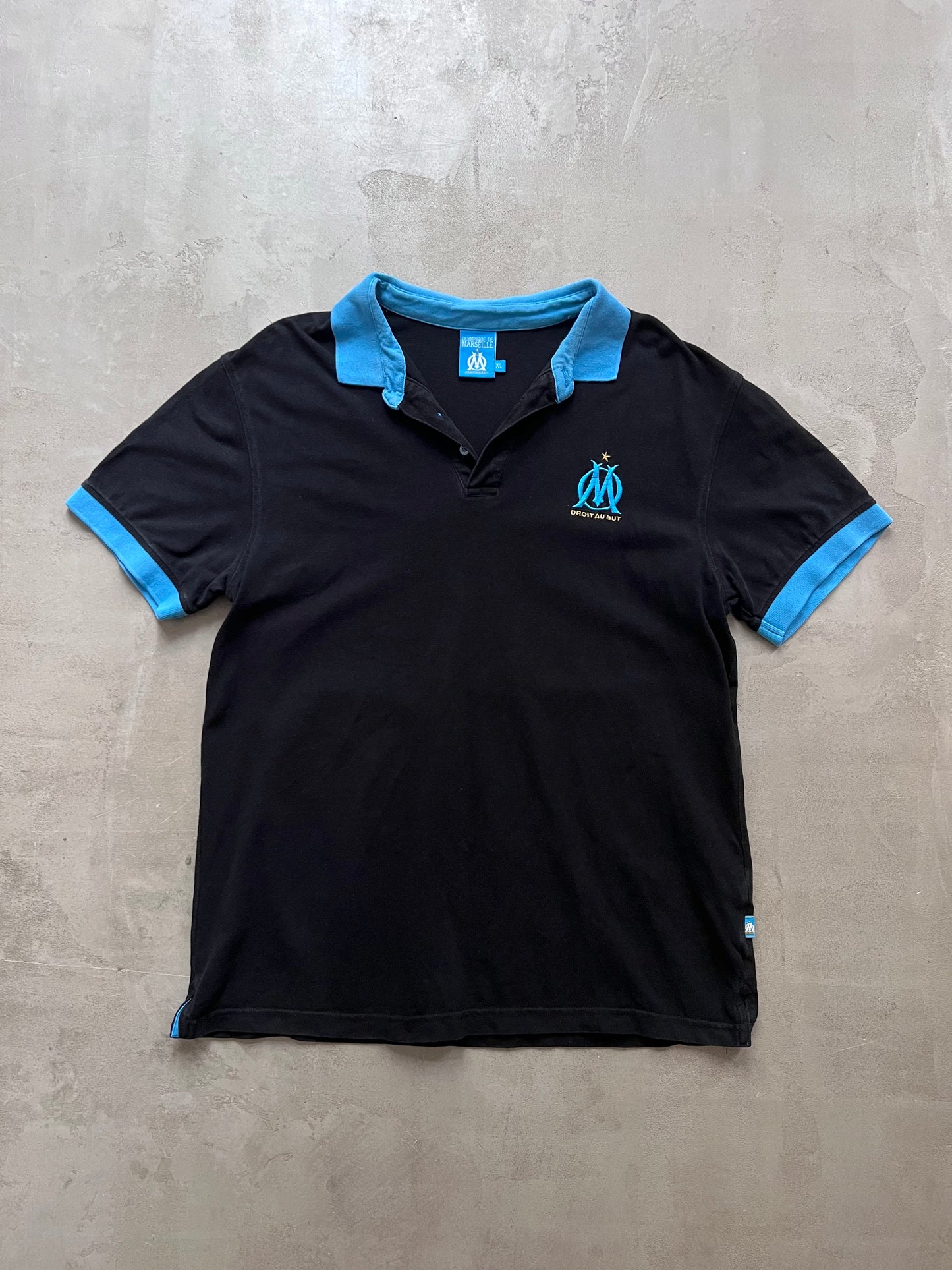 BLACK/BABY BLUE MARSEILLE POLO - 2000S - L