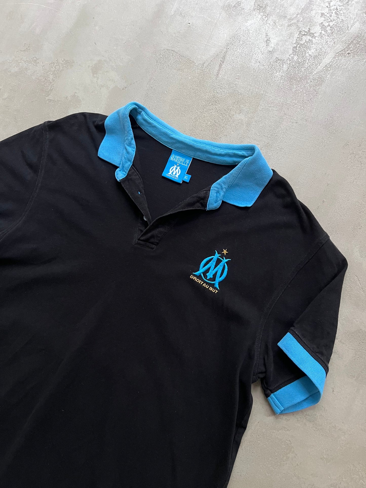 BLACK/BABY BLUE MARSEILLE POLO - 2000S - L