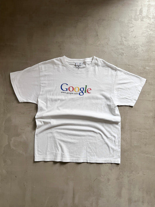 WHITE GOOGLE TEE - 2000S - L