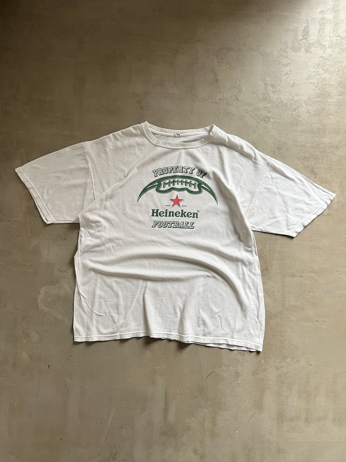 WHITE HEINEKEN FOOTBALL TEE - 2000S - L