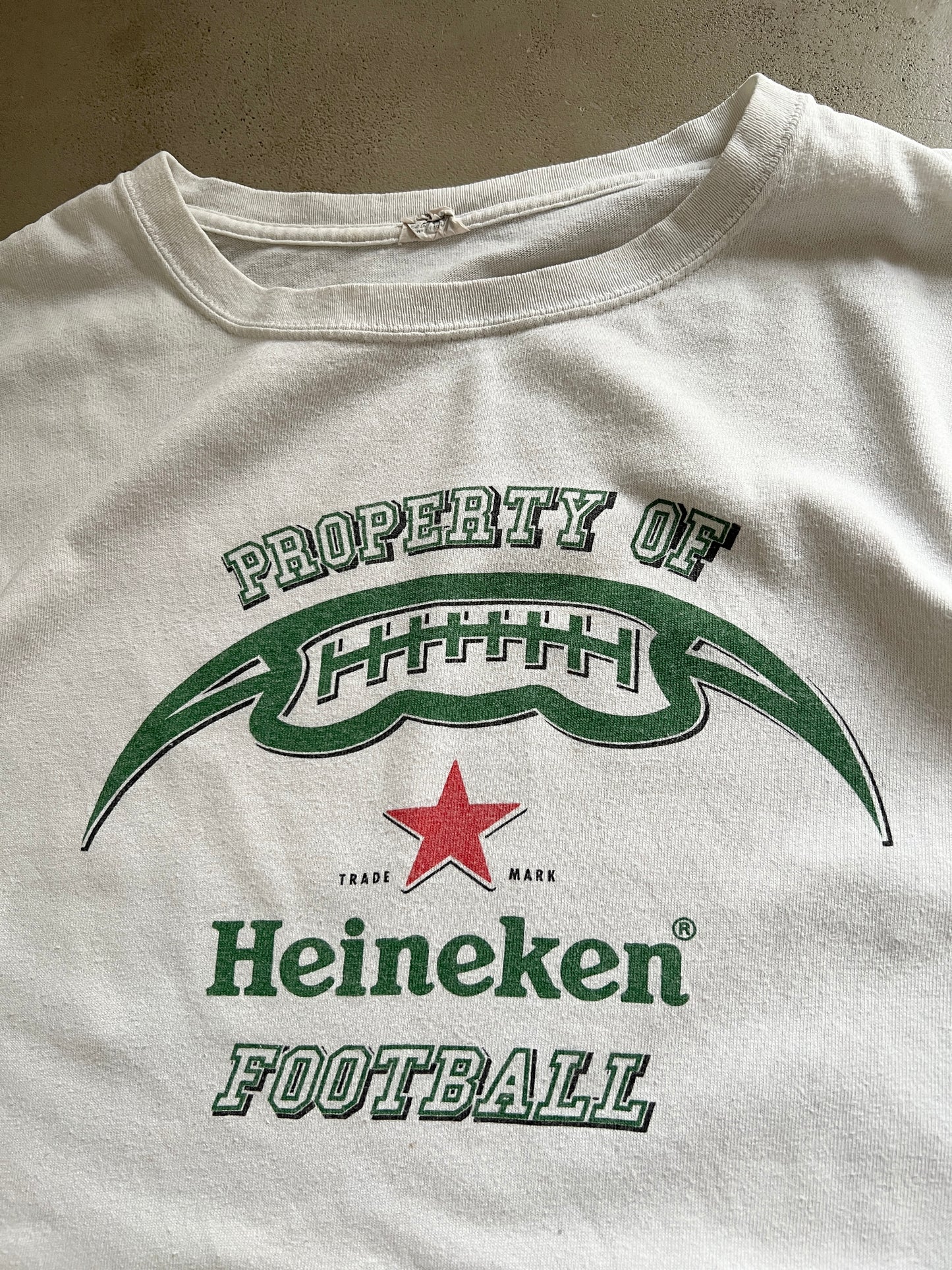 WHITE HEINEKEN FOOTBALL TEE - 2000S - L