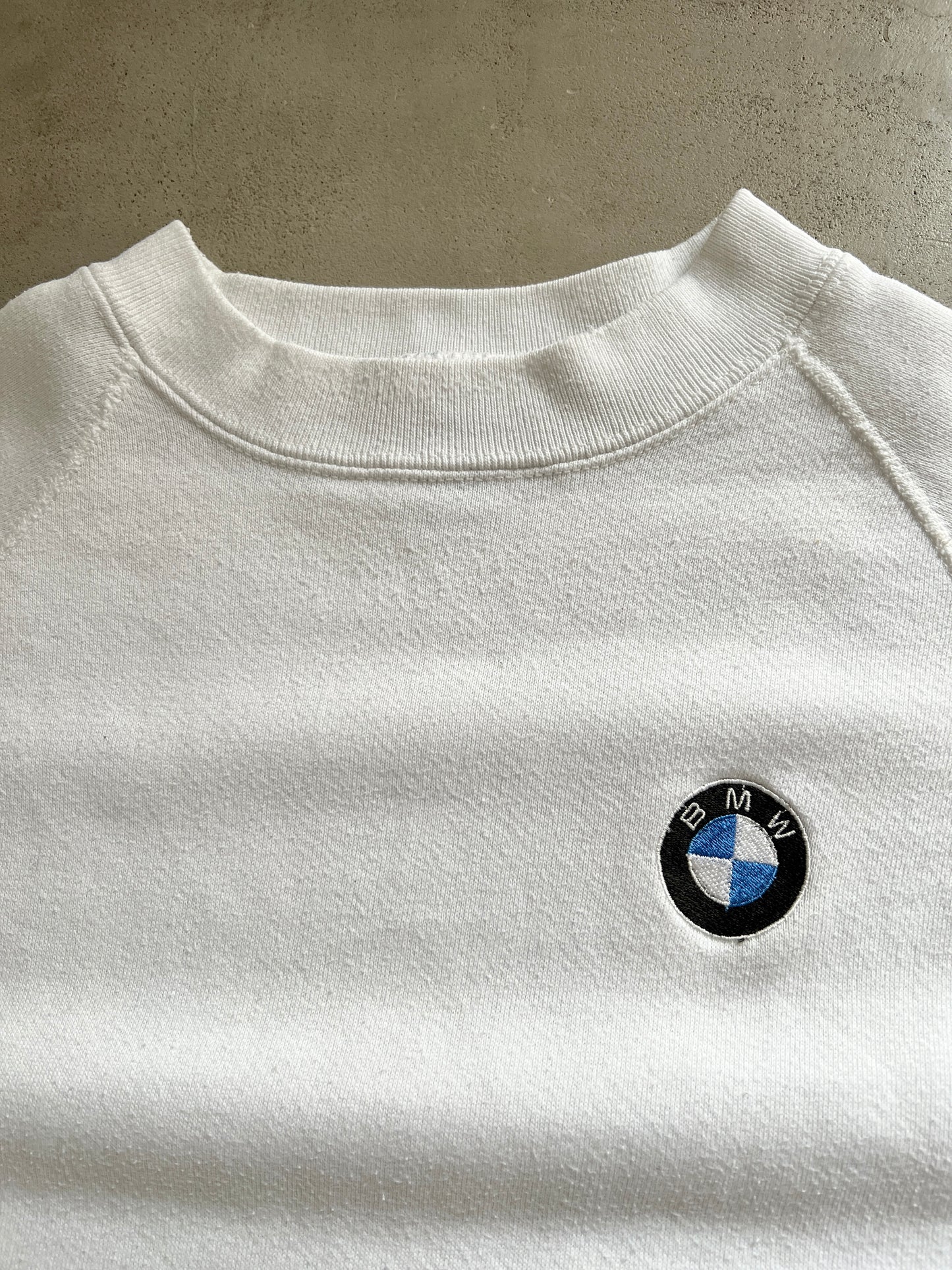 WHITE BMW HEAVY COTTON TEE - 1990S - L/XL