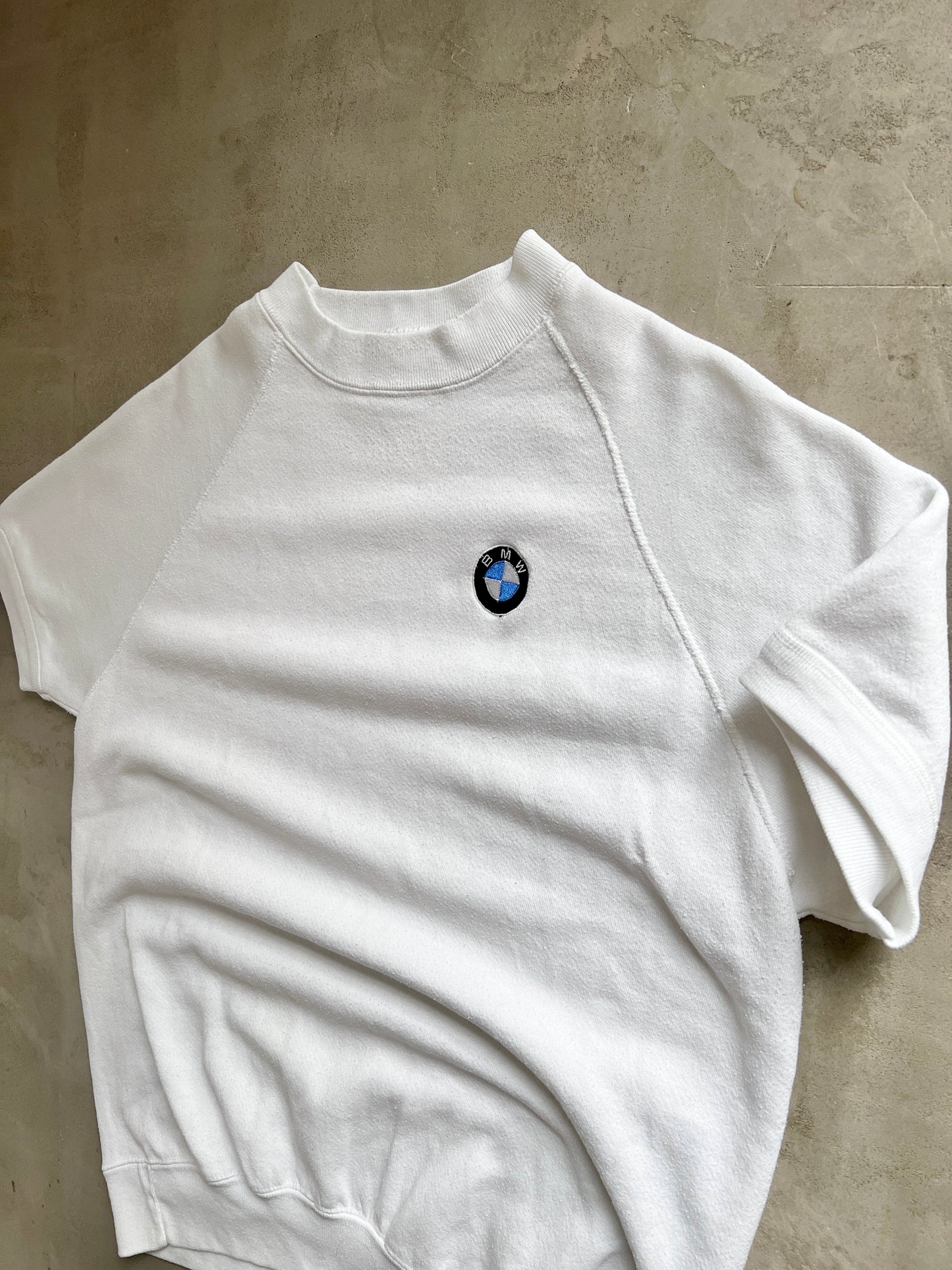 WHITE BMW HEAVY COTTON TEE - 1990S - L/XL