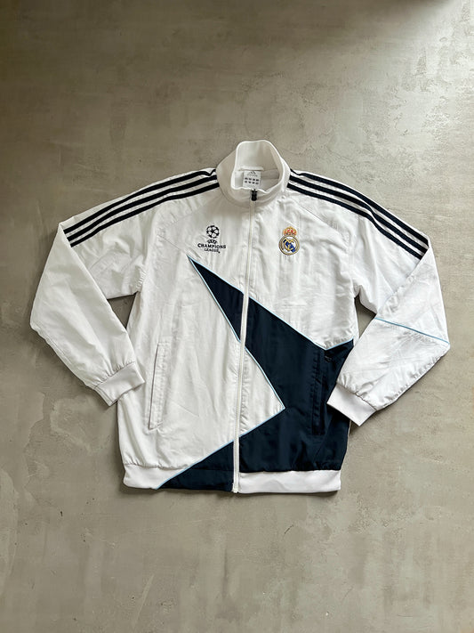 WHITE REAL MADRID TRACK JACKET - 2000S - M