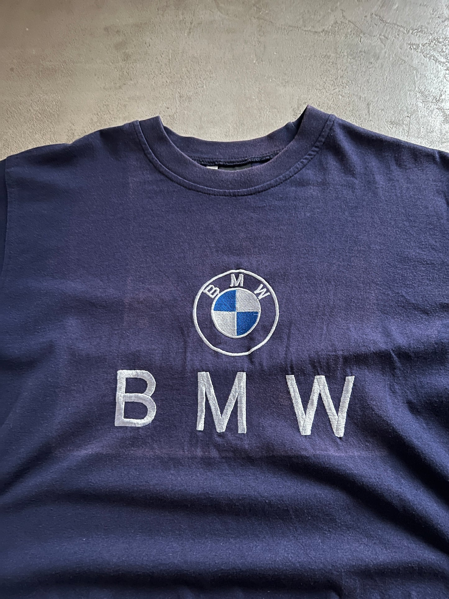 FADED NAVY/PURPLE BMW TEE - 1990S - M