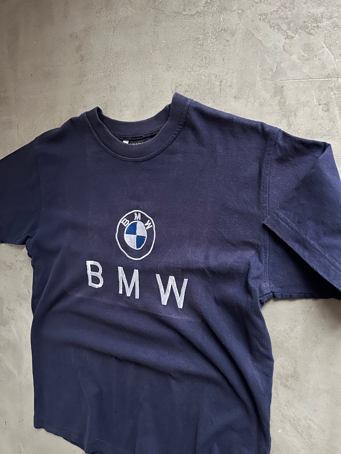 FADED NAVY/PURPLE BMW TEE - 1990S - M