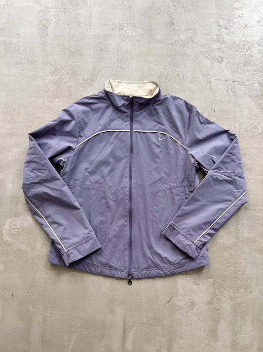 PURPLE/BEIGE NIKE TRACK JACKET - 2000S - WMNS S