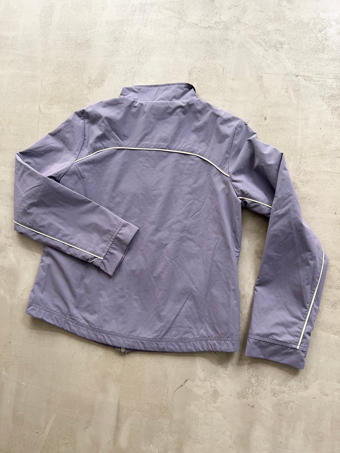 PURPLE/BEIGE NIKE TRACK JACKET - 2000S - WMNS S