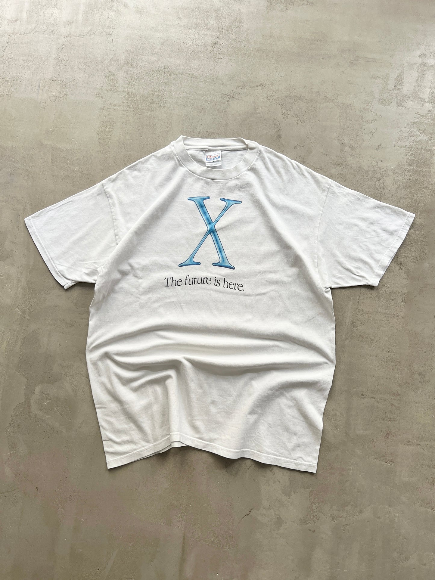 WHITE APPLE MAC OS X TEE - 2000S - XL