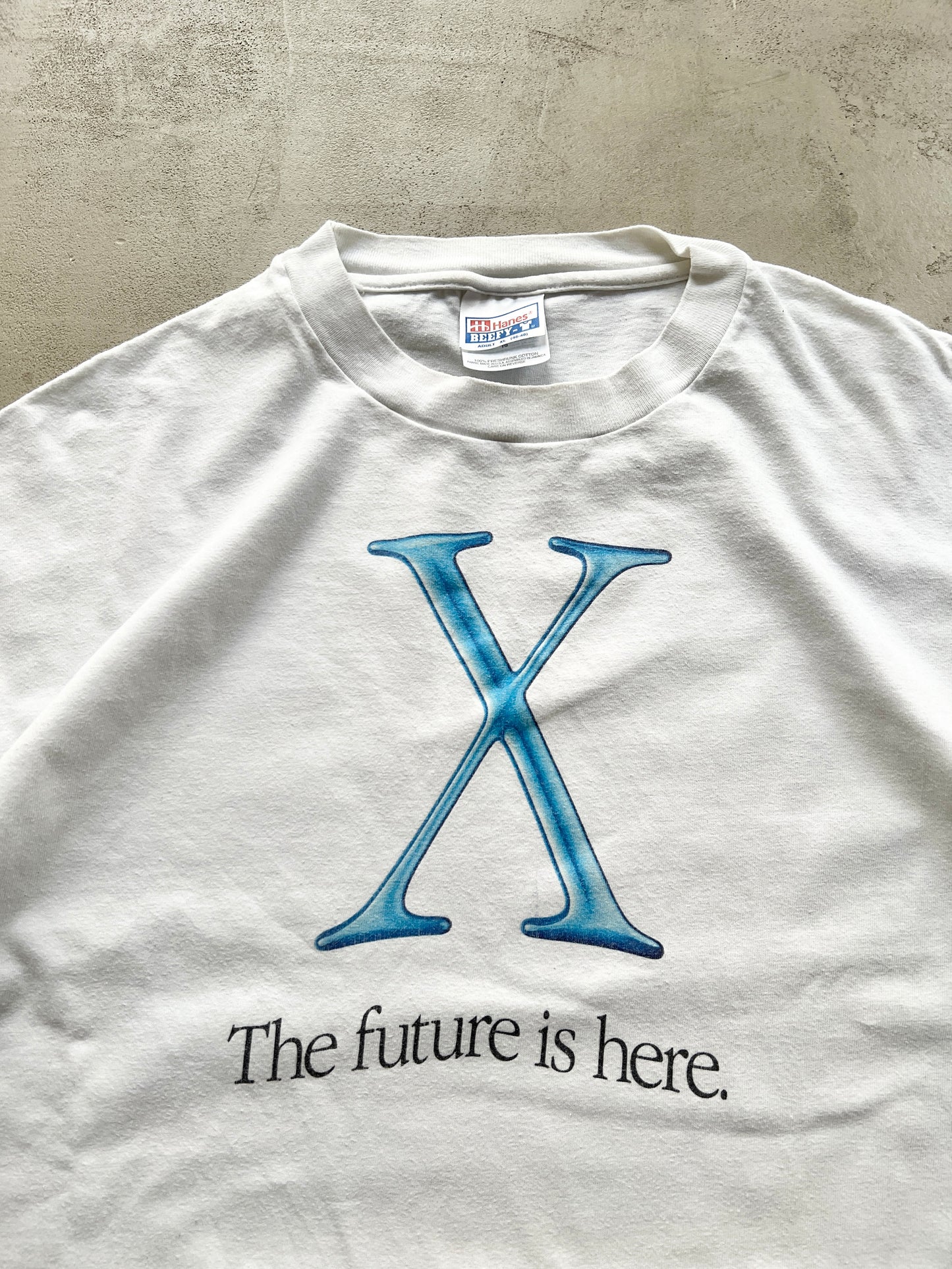 WHITE APPLE MAC OS X TEE - 2000S - XL