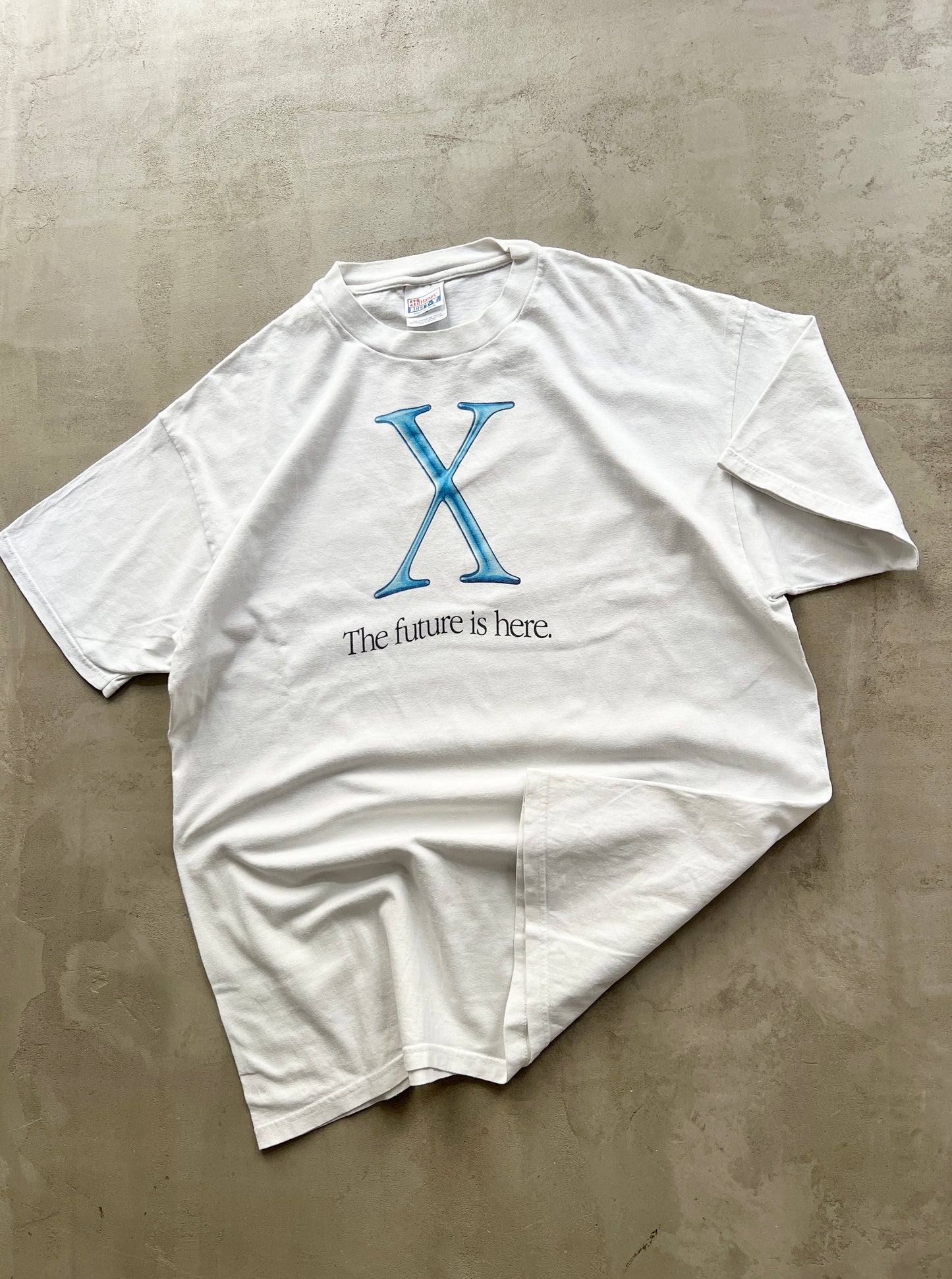 WHITE APPLE MAC OS X TEE - 2000S - XL