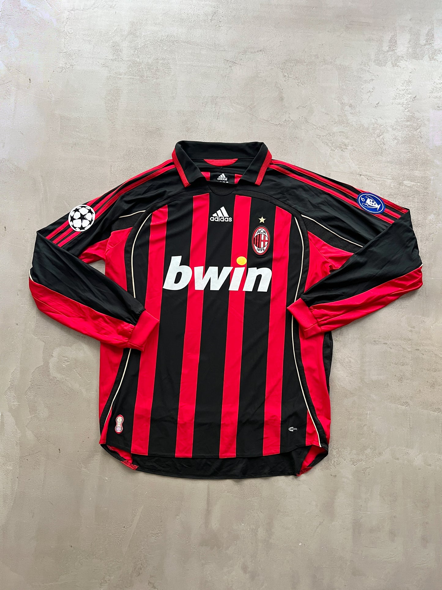 BLACK/RED AC MILAN LONGSLEEVE JERSEY - 2000S - XL