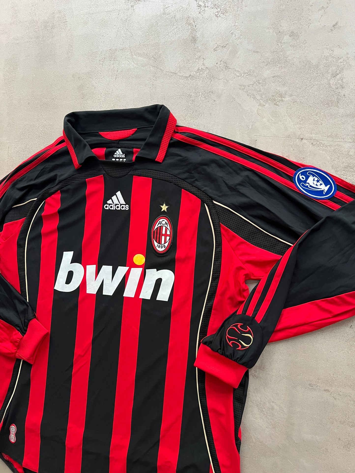 BLACK/RED AC MILAN LONGSLEEVE JERSEY - 2000S - XL