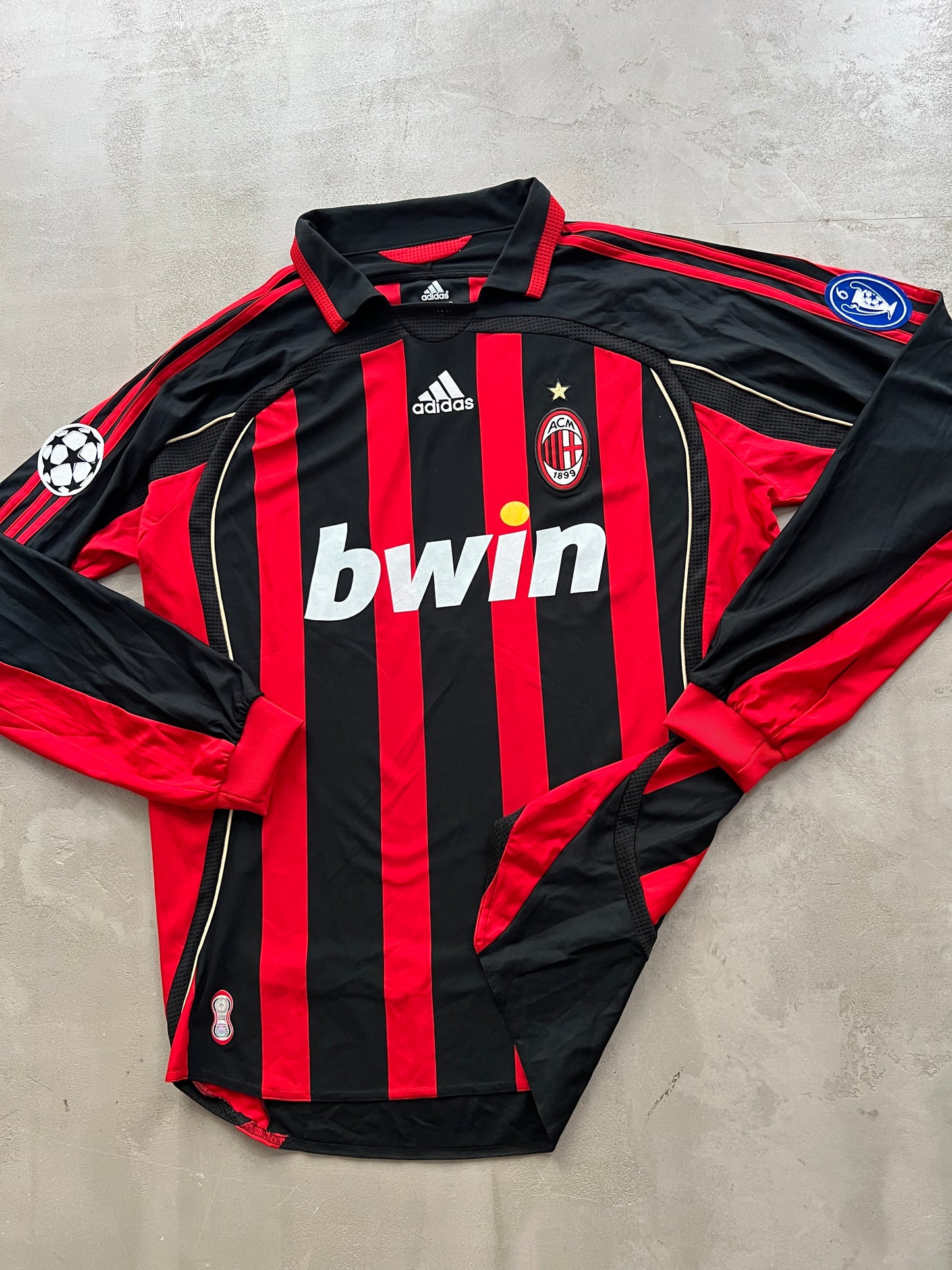 BLACK/RED AC MILAN LONGSLEEVE JERSEY - 2000S - XL