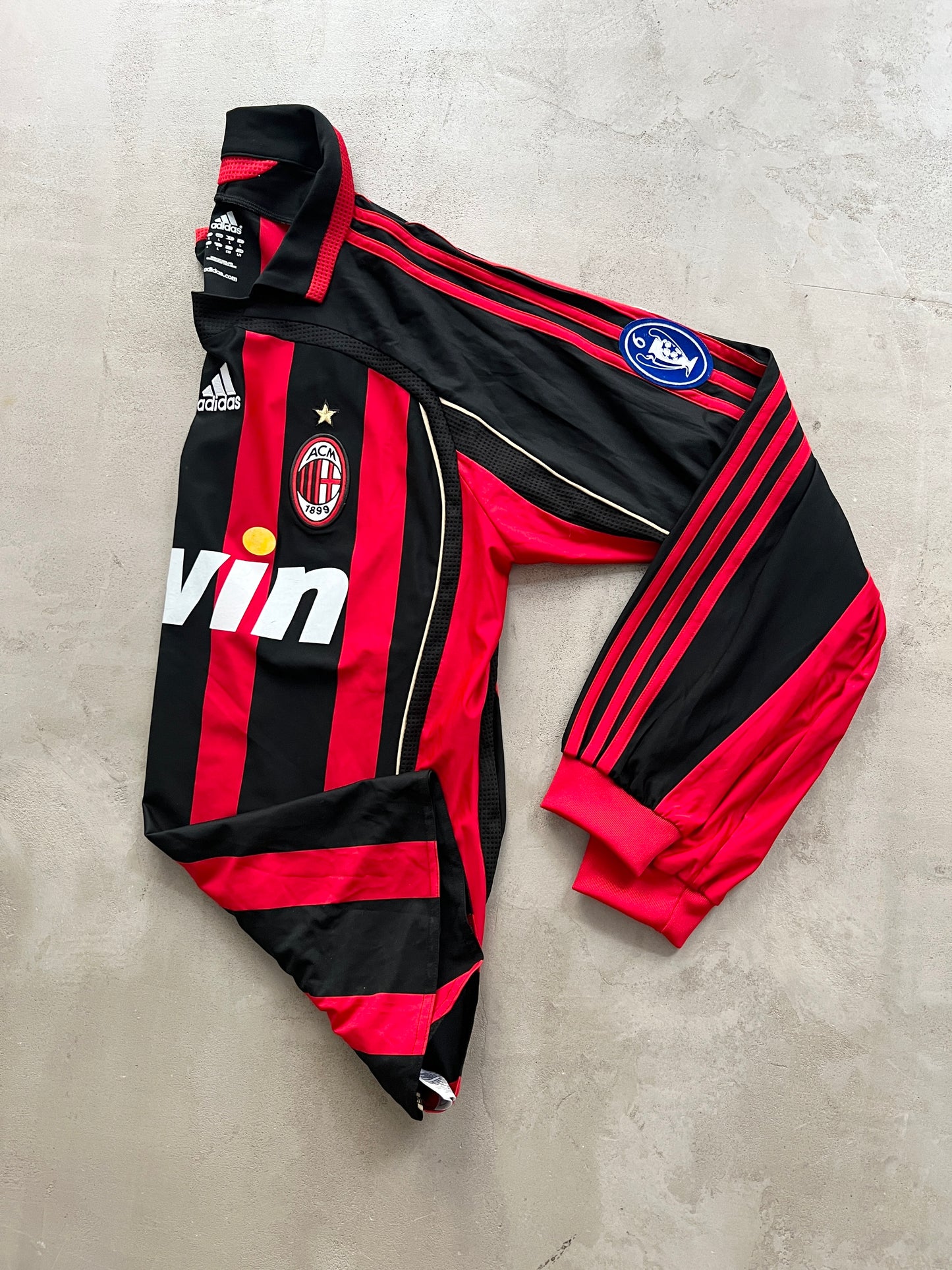 BLACK/RED AC MILAN LONGSLEEVE JERSEY - 2000S - XL