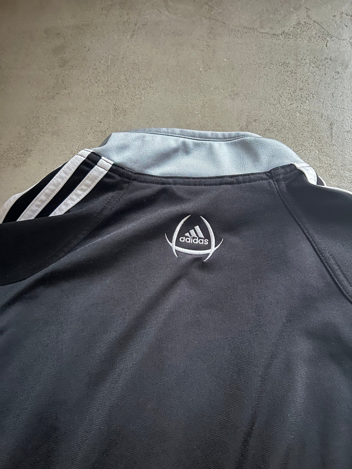 GREY REAL MADRID TRACK JACKET - 2000S - L