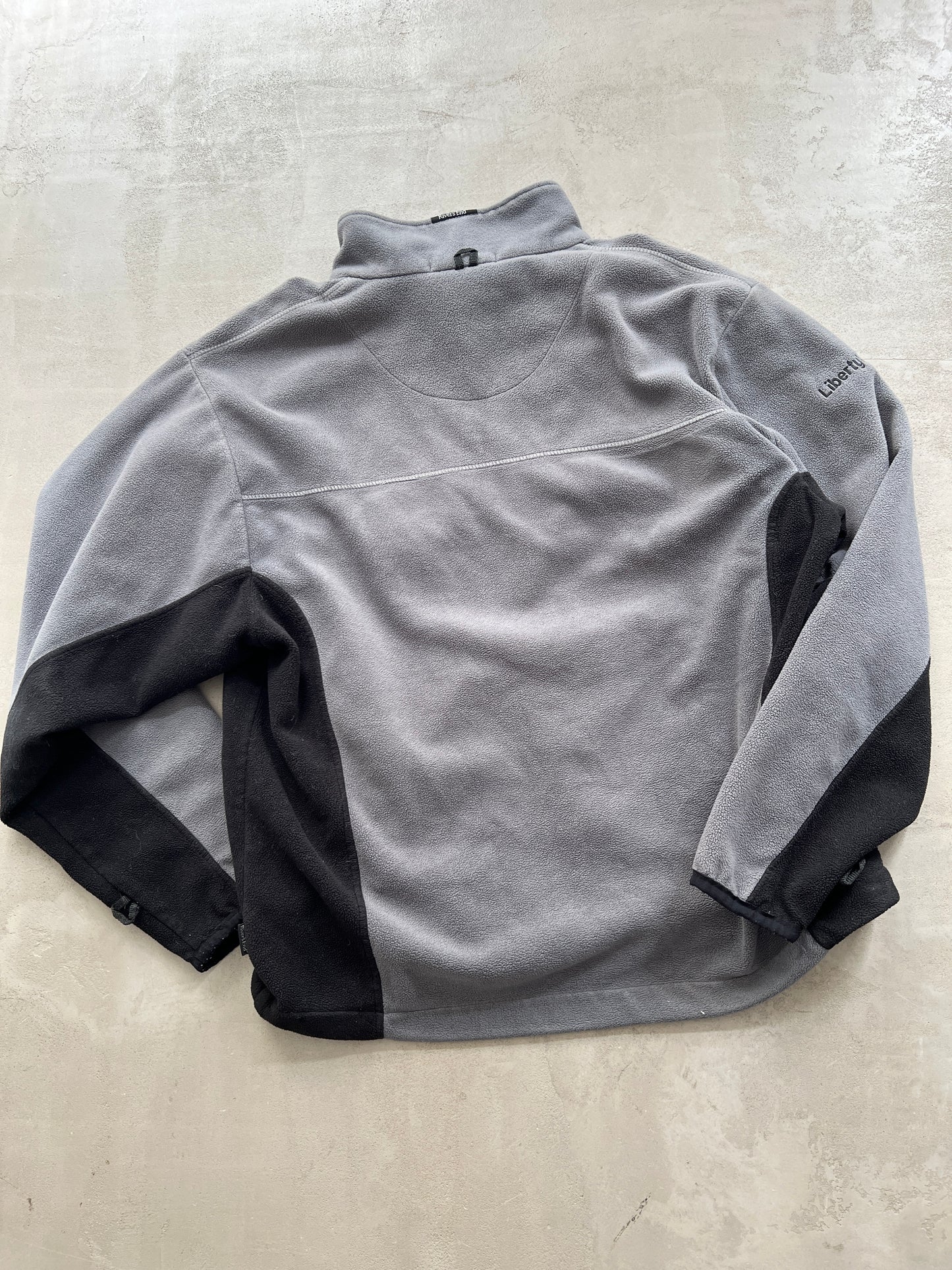 GREY ROLLS ROYCE FLEECE JACKET - 1990S - L