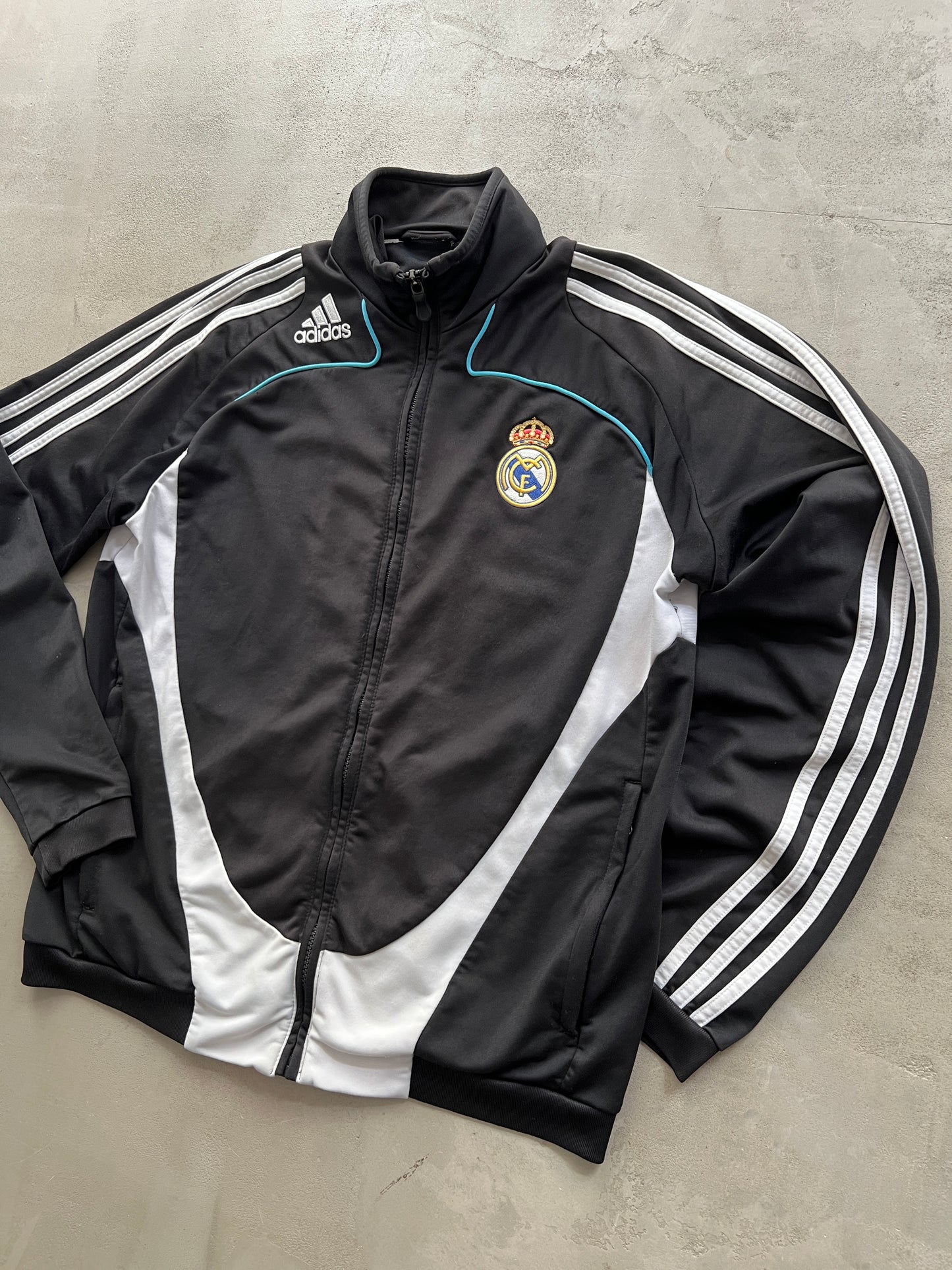 BLACK REAL MADRID TRACK JACKET - 2000S - M