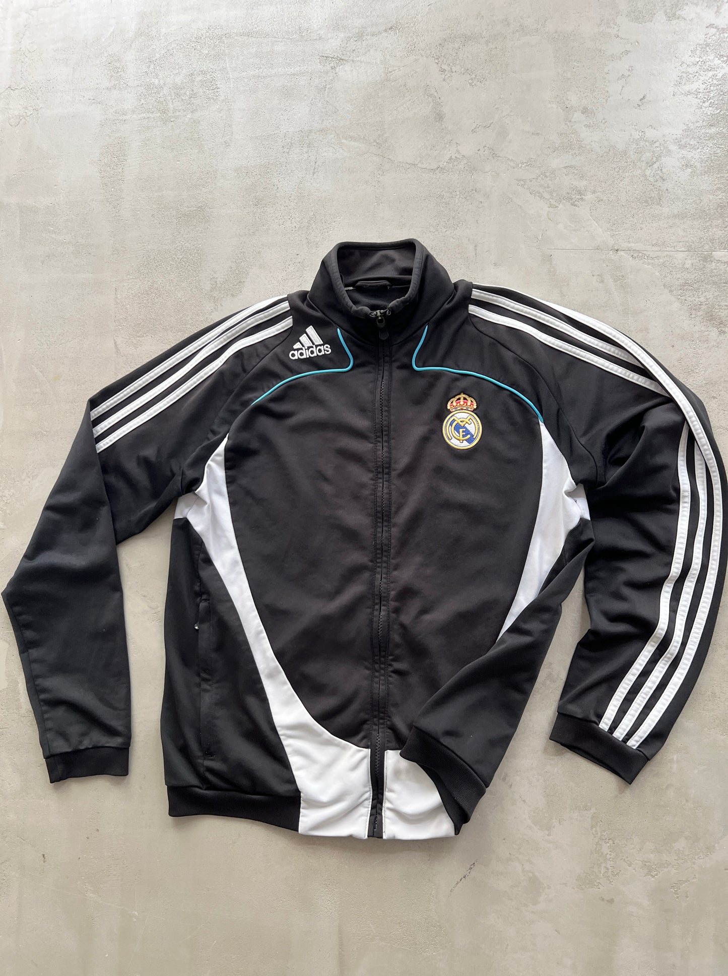 BLACK REAL MADRID TRACK JACKET - 2000S -M