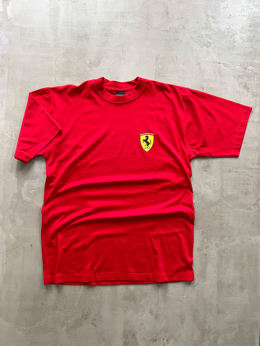 RED FERRARI TEE - 1990S - XL