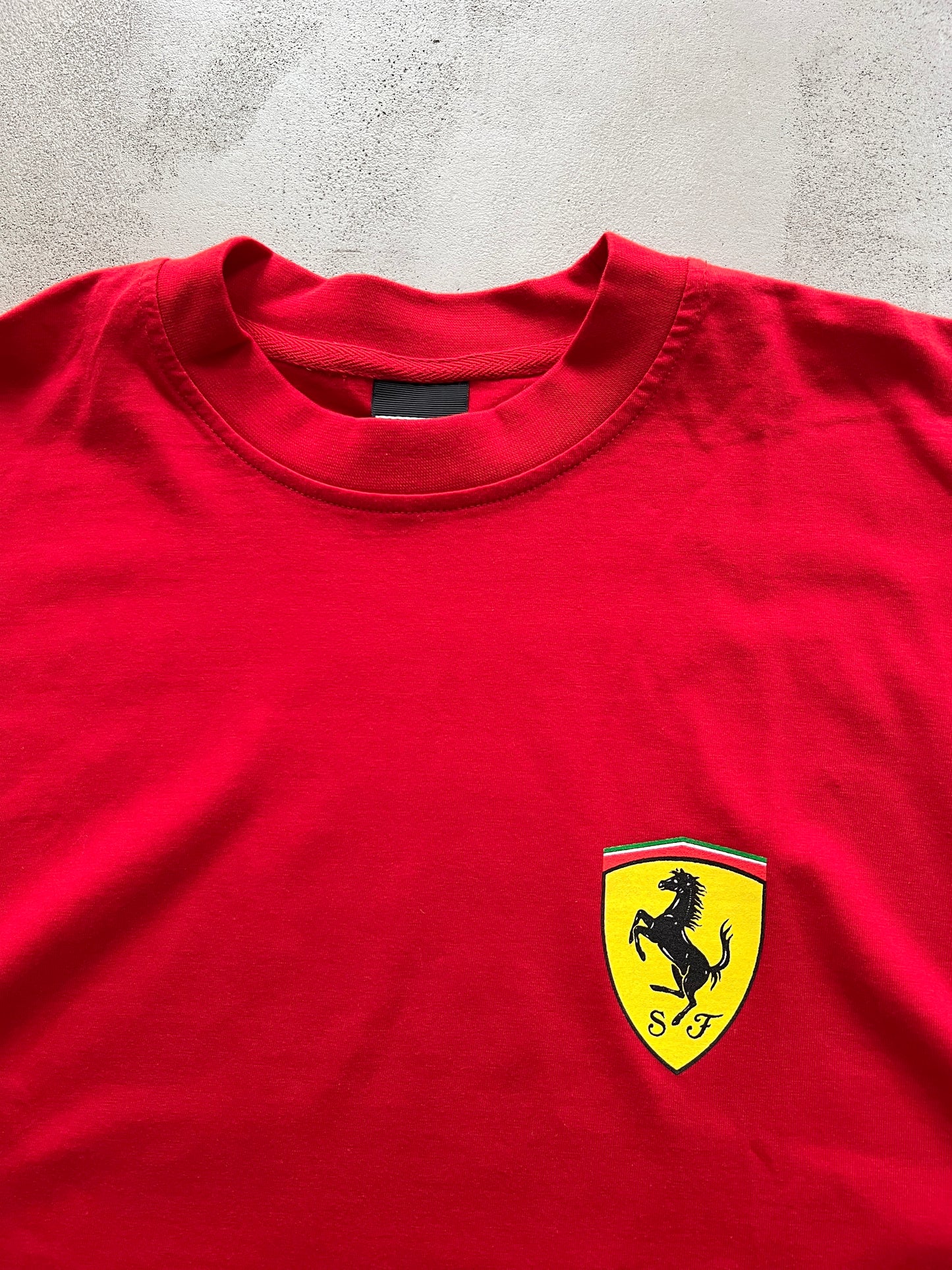 RED FERRARI TEE - 1990S - XL