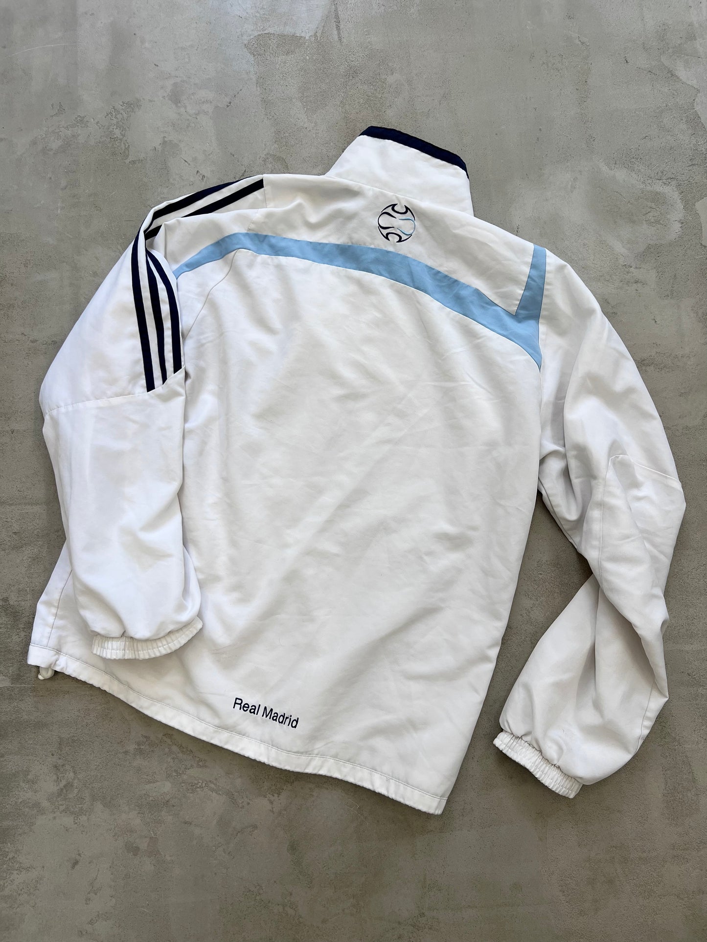 WHITE/BABY BLUE REAL MADRID TRACK JACKET - 2000S - L