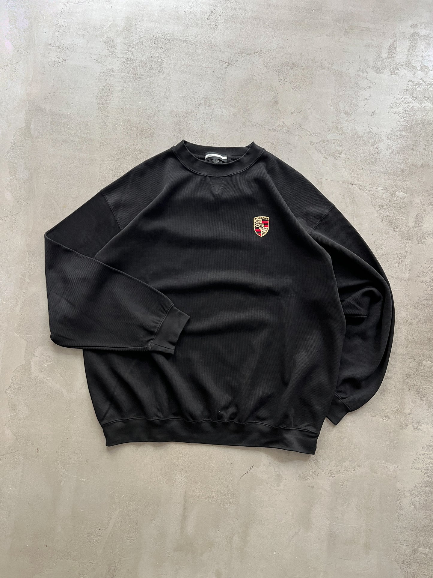 BLACK PORSCHE SWEATER - 1990S - XL