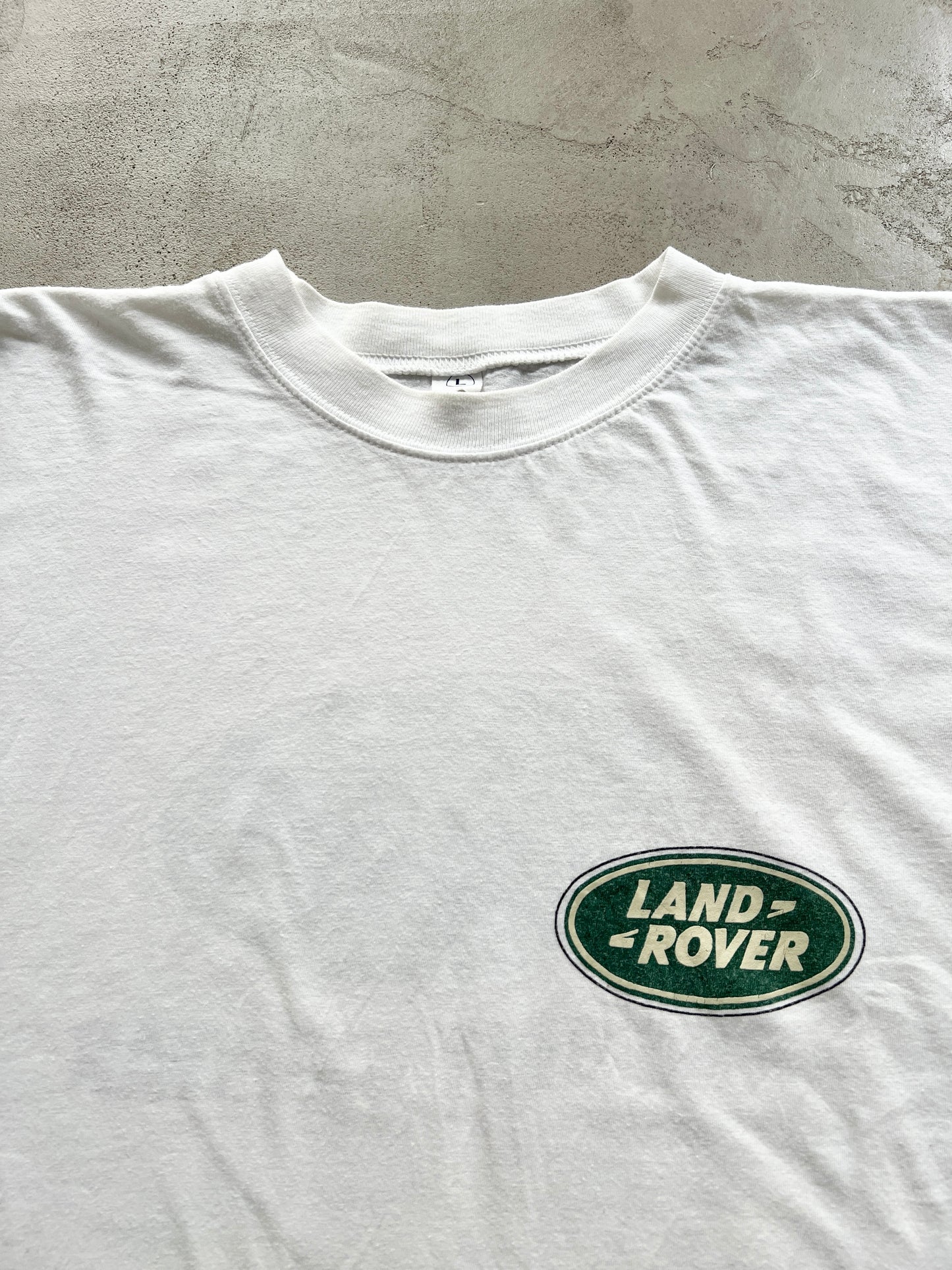 WHITE LAND ROVER TEE - 1990S - L