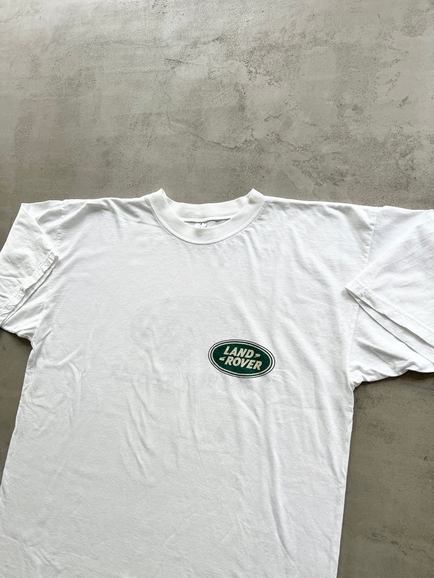 WHITE LAND ROVER TEE - 1990S - L