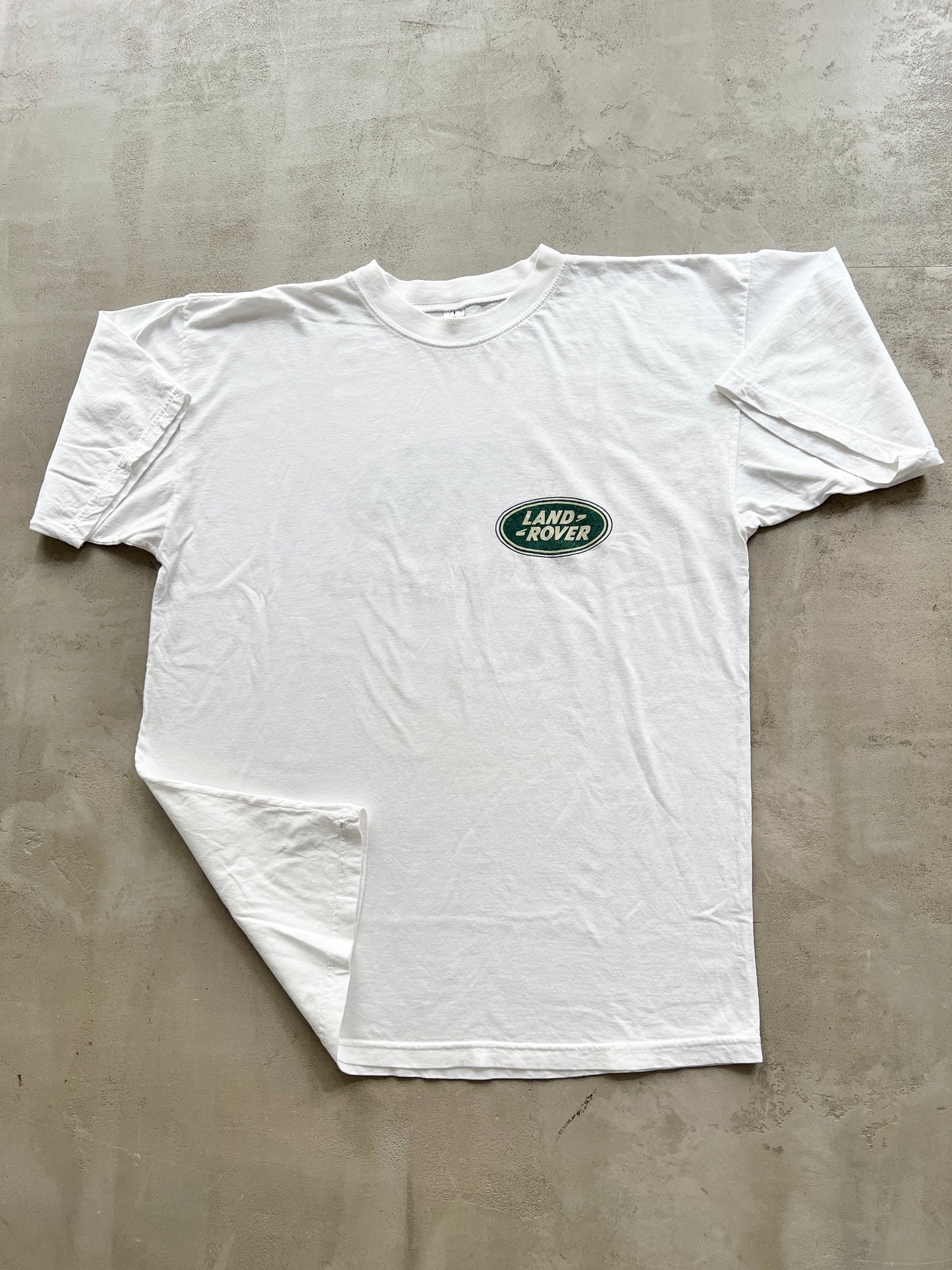 WHITE LAND ROVER TEE - 1990S - L