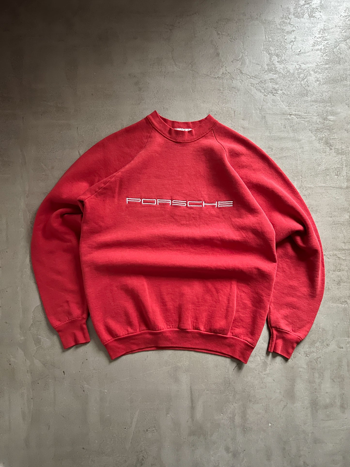 RED PORSCHE SWEATER - 1990S - L