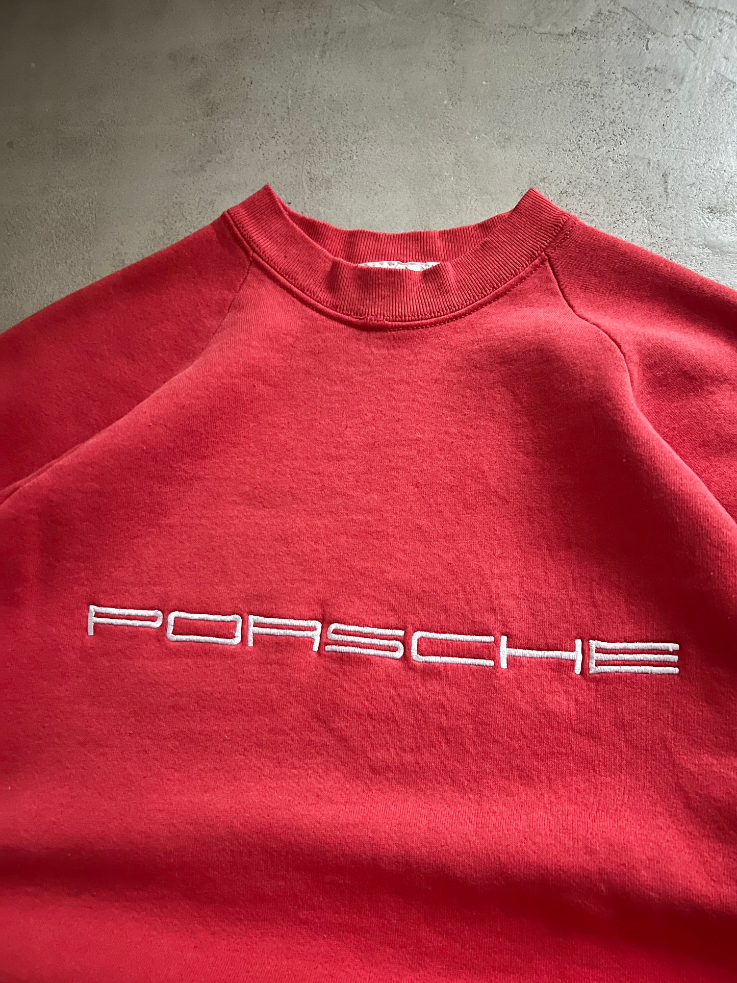 RED PORSCHE SWEATER - 1990S - L