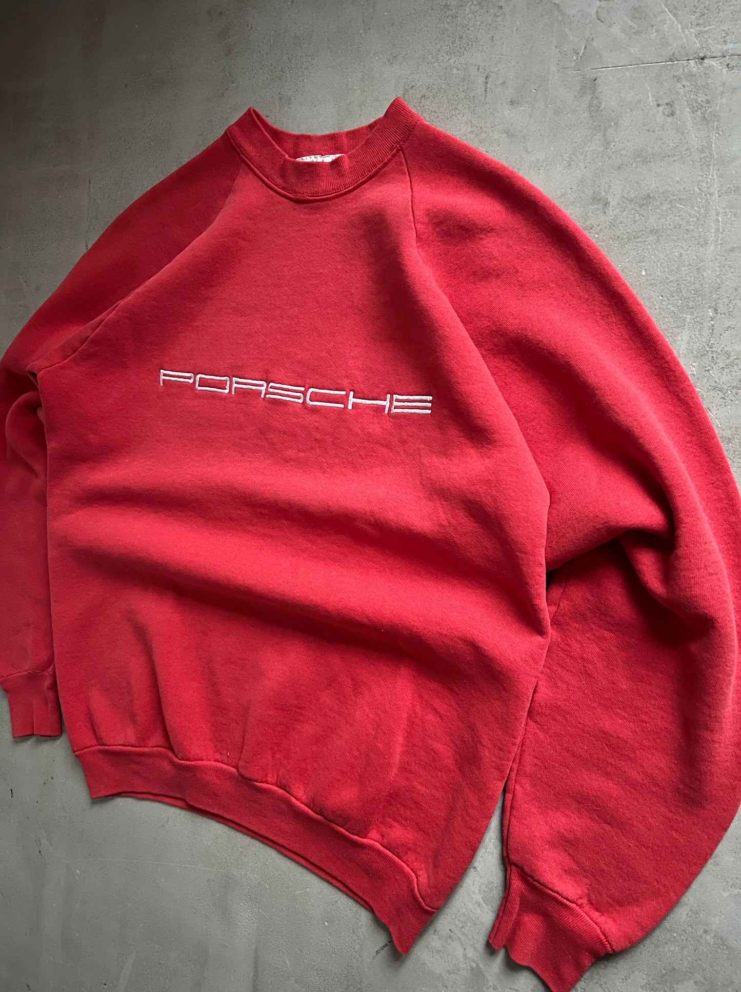 RED PORSCHE SWEATER - 1990S - L