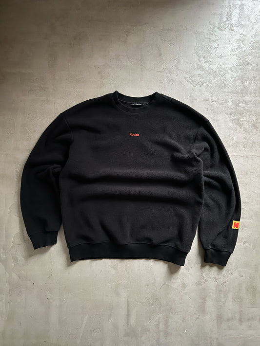 BLACK KODAK FLEECE SWEATER - 2000S - M/L