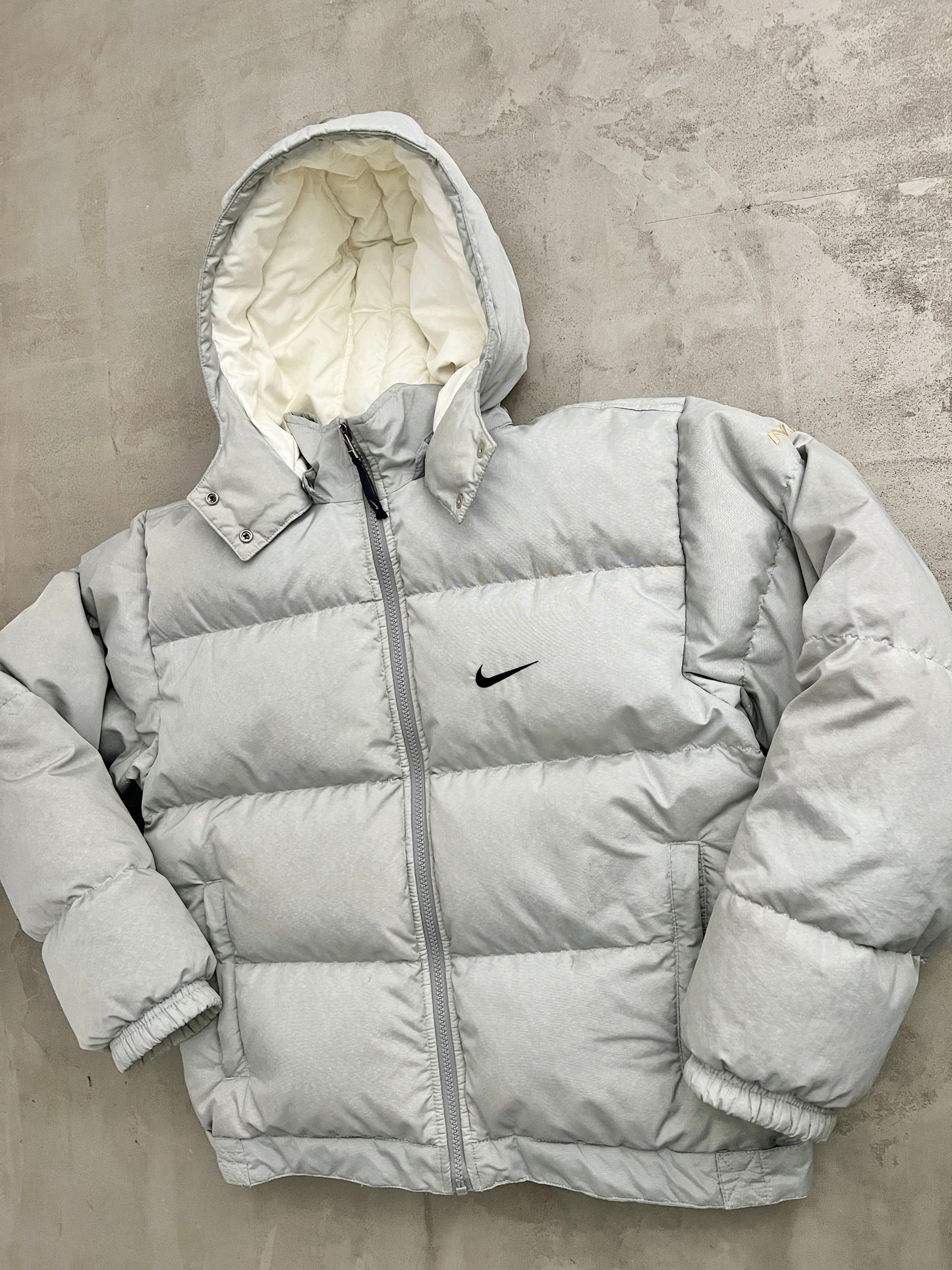 GREY NIKE PUFFER - 1990S - S