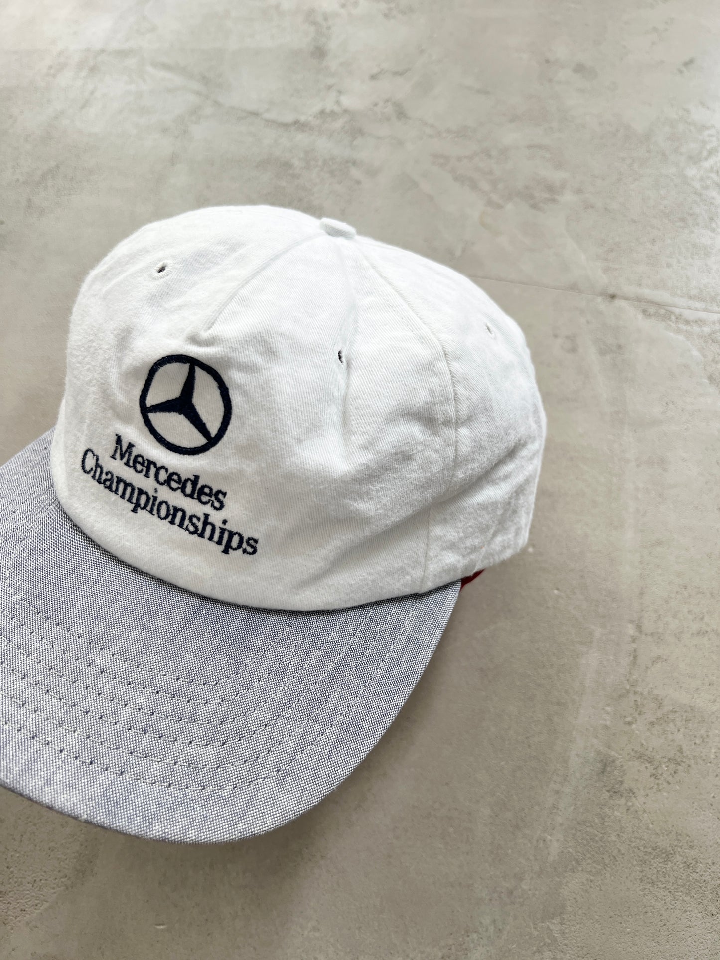 LIGHT BEIGE MERCEDES BENZ F1 RACING CAP - 1990S