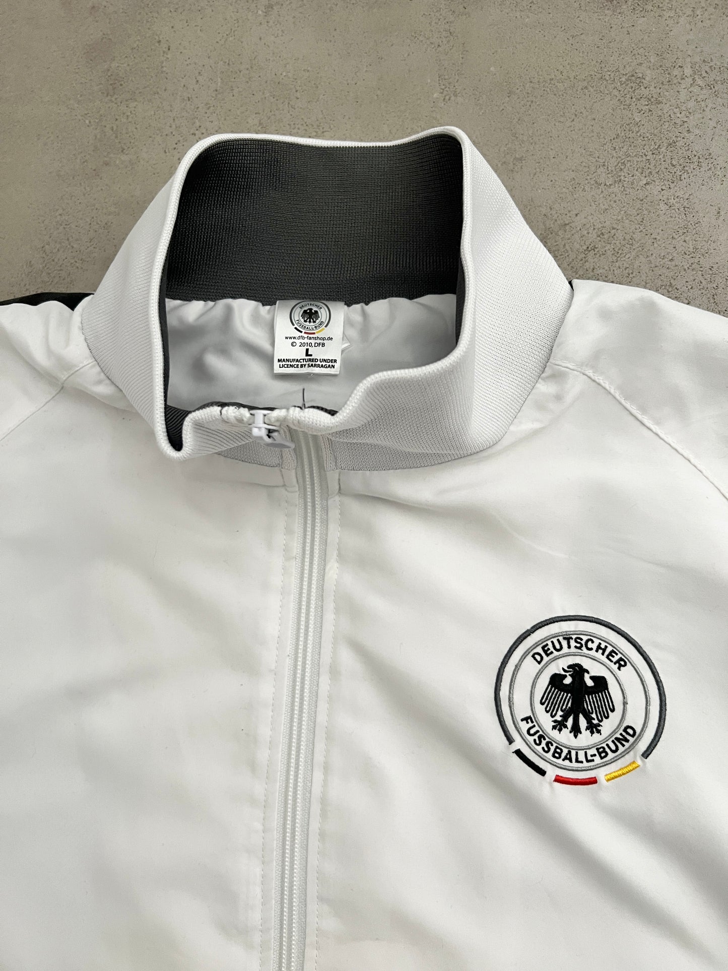 WHITE GERMANY SOCCER TRACK JACKET - 2000S - L