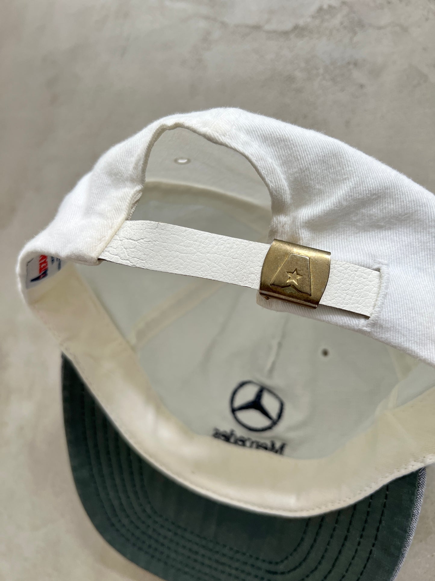 LIGHT BEIGE MERCEDES BENZ F1 RACING CAP - 1990S