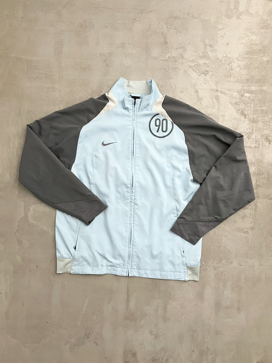 BABY BLUE NIKE TRACK JACKET - 2000S - L