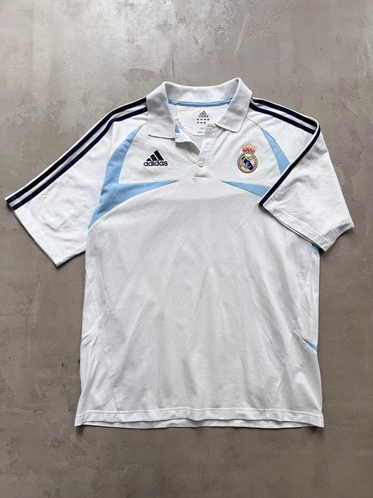 WHITE/BABY BLUE REAL MADRID POLO - 2000S