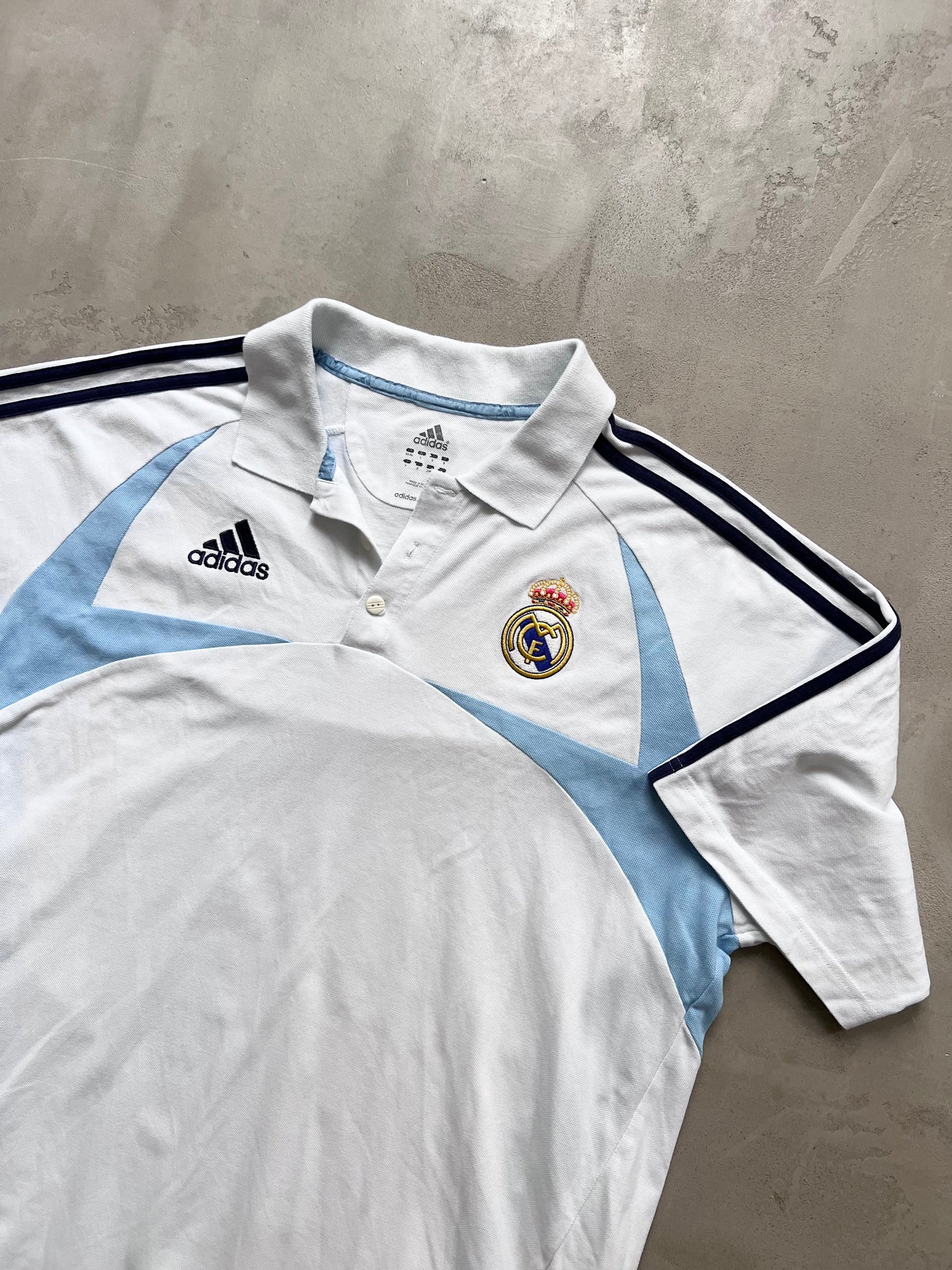 WHITE/BABY BLUE REAL MADRID POLO - 2000S