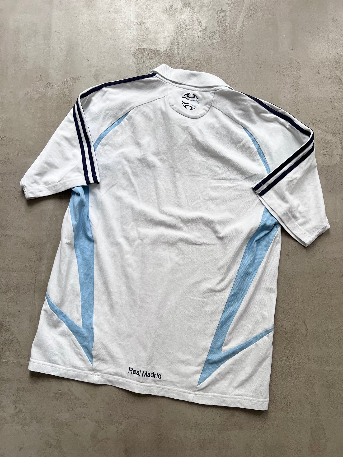 WHITE/BABY BLUE REAL MADRID POLO - 2000S