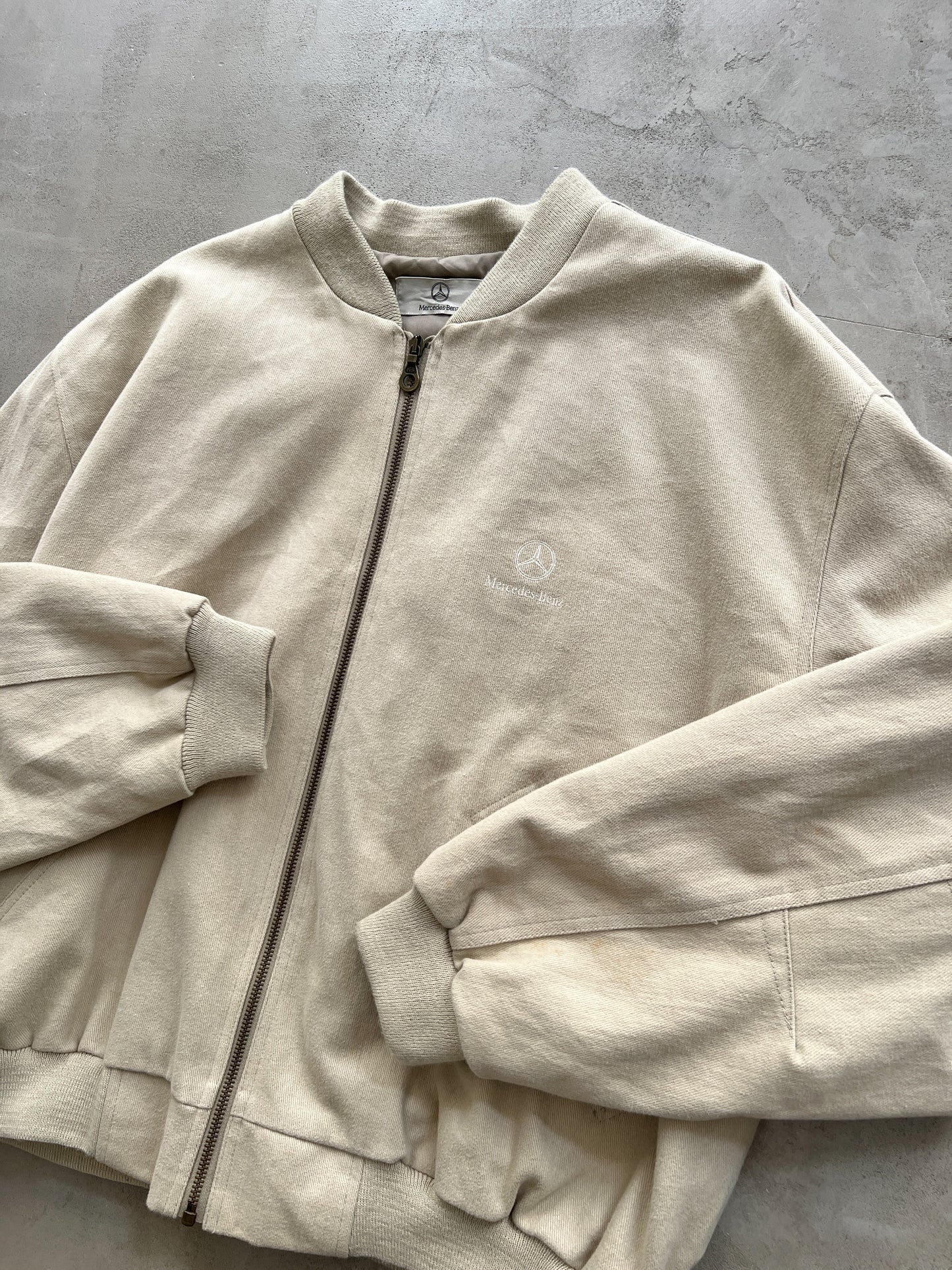 LIGHT BEIGE MERCEDES BENZ JACKET - 1990S - L