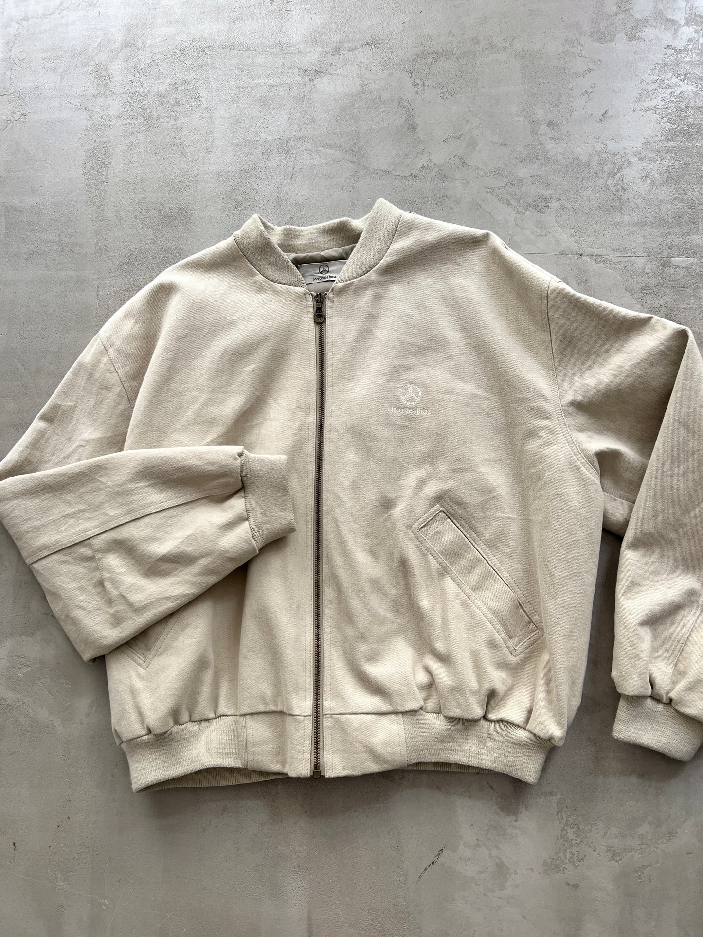 LIGHT BEIGE MERCEDES BENZ JACKET - 1990S - L