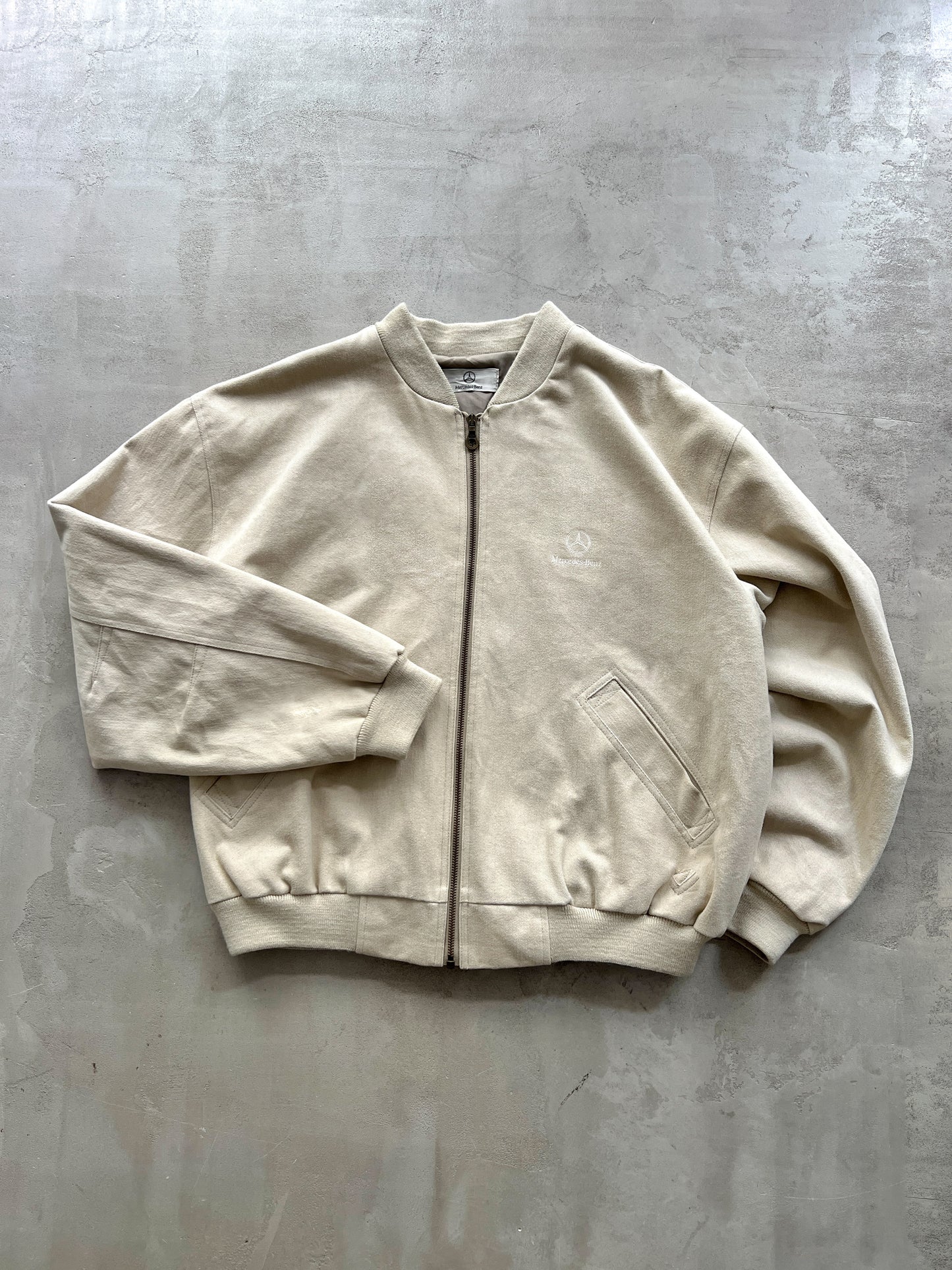 LIGHT BEIGE MERCEDES BENZ JACKET - 1990S - L