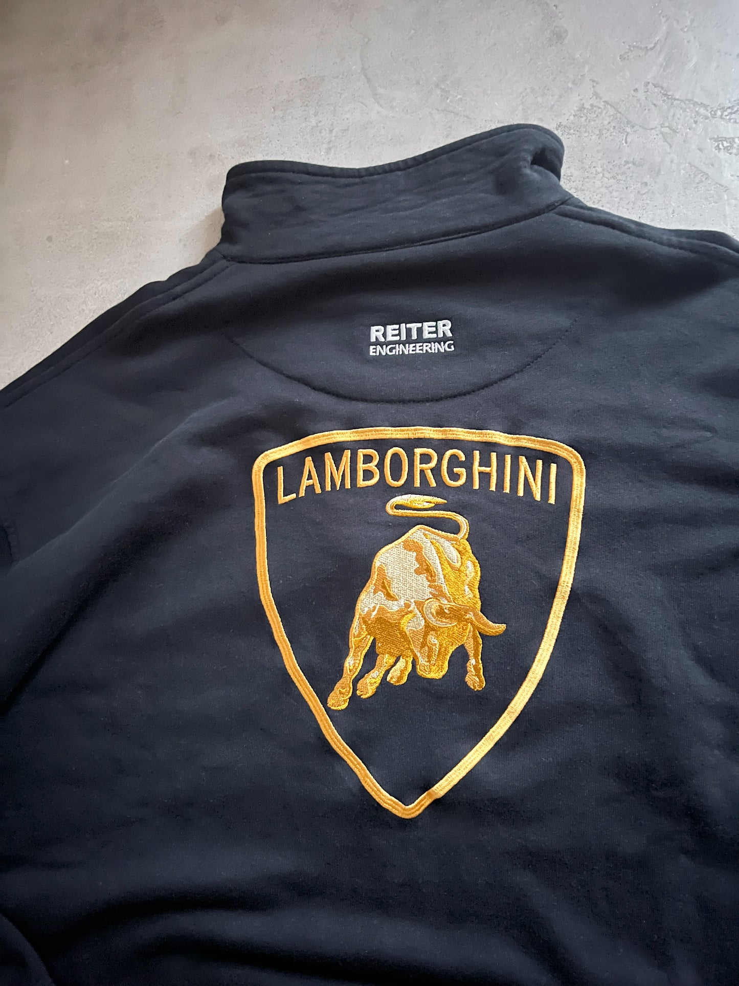 BLACK LAMBORGHINI HALFZIP - 2000S - XXL