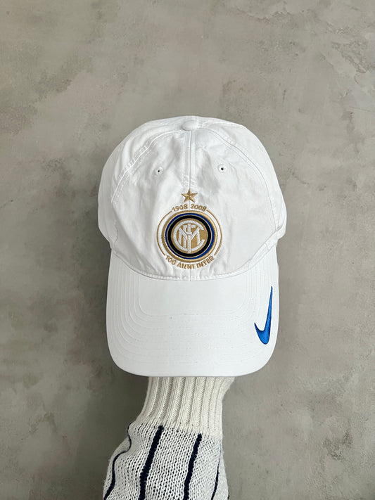 WHITE INTER MILAN NIKE CAP - 2000S