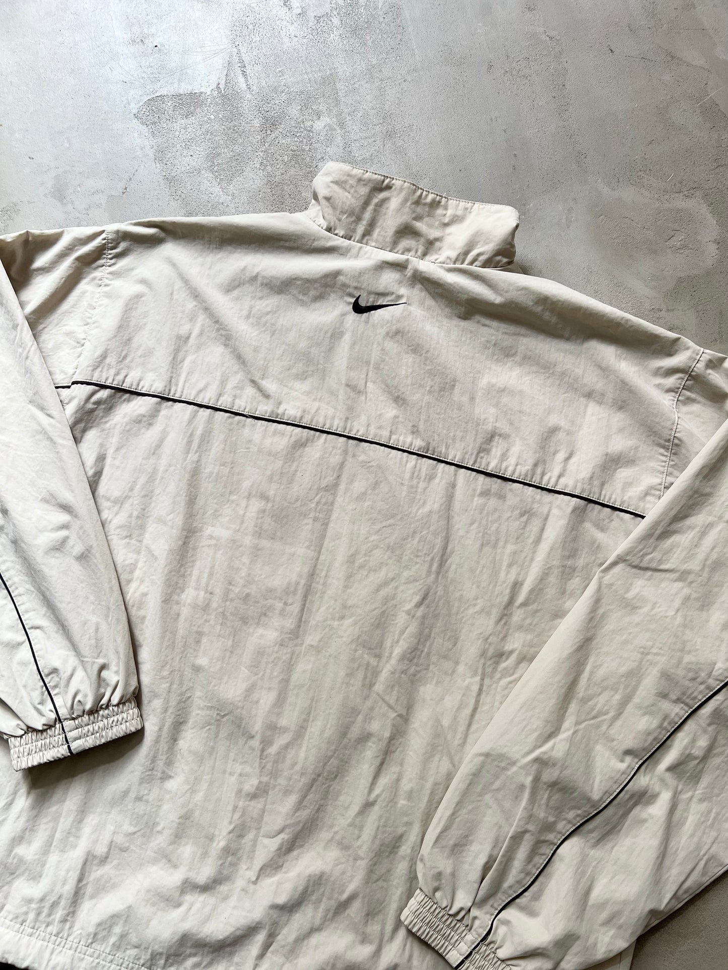 LIGHT BEIGE NIKE TRACK JACKET - 2000S - XL