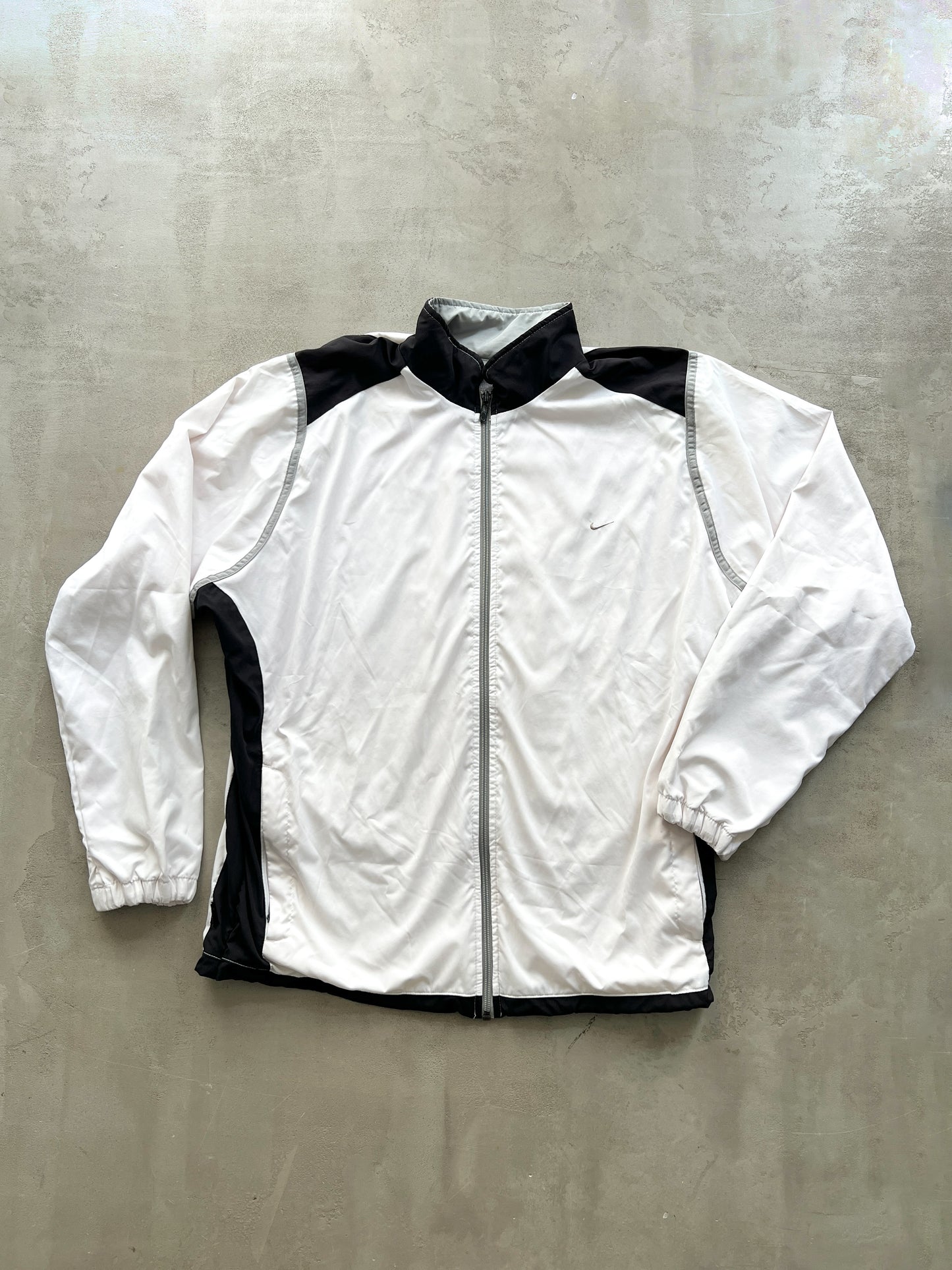 WHITE NIKE TRACK JACKET - 2000S - XL/L